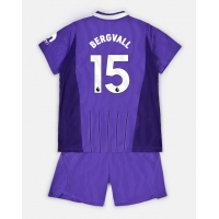 Camisa de Futebol Tottenham Hotspur Lucas Bergvall #15 Equipamento Alternativo Infantil 2026-27 Manga Curta (+ Calças curtas)